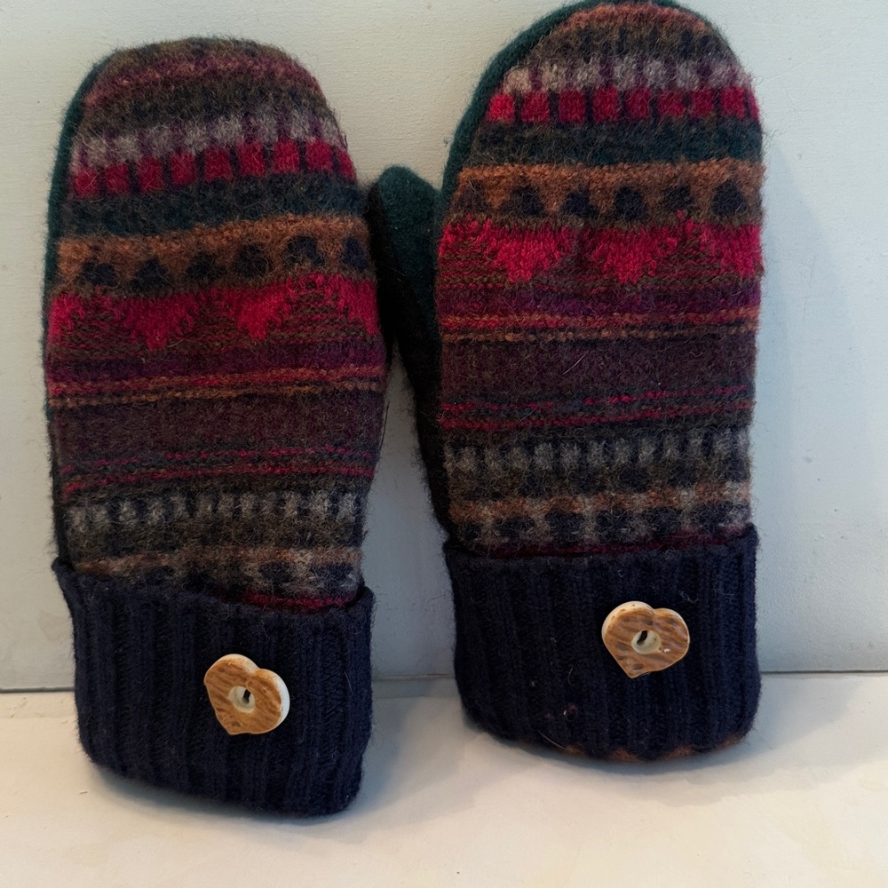 Mittins women's one size cozy warm lined 
Rib knit cuff